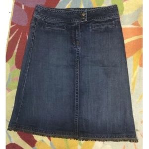 CAbi Denim Skirt 12 Indigo Blue Jean #621
